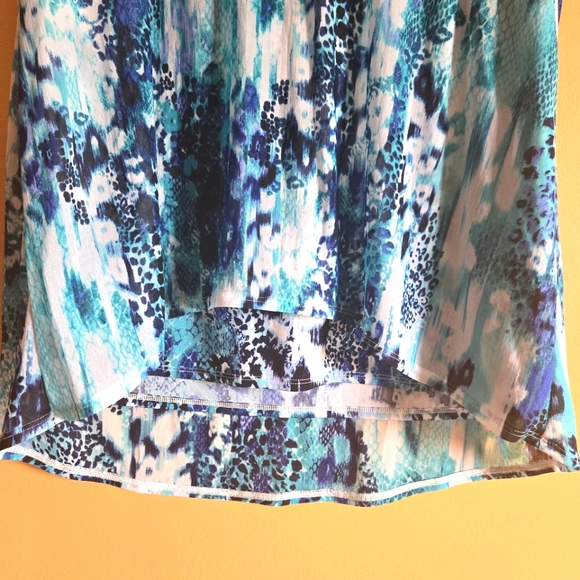 Dana Buchman seascape pattern top, M - Picture 2 of 4